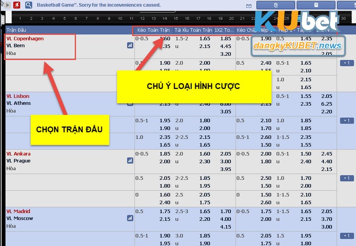 Chọn trận đấu và loại hình kèo cược phù hợp