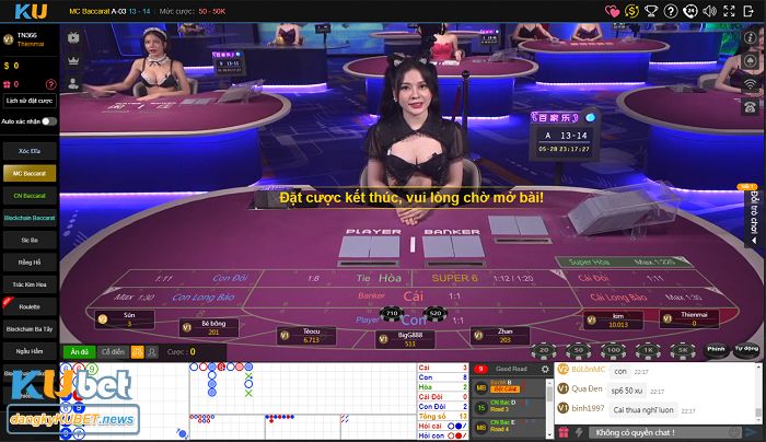 Cá cược live casino đầy sức hút của top nhà cái Kubet